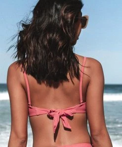 CUPSHE Bikinis Luminescent Cinched Front Back Tie Bikini Top
