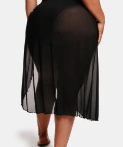 CUPSHE Love Los Angeles Ruffled Knotted Plus Size Maxi Skirt Cover Up Cover Ups