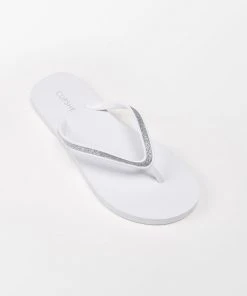 CUPSHE Accs & Clothing Blanco Minimalist Flip Flops