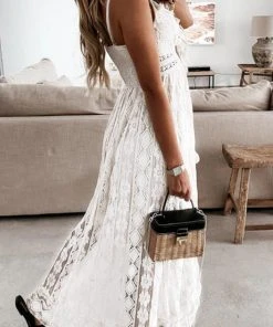 CUPSHE Ariya V-neck Lace Up Slip Dress Dresses