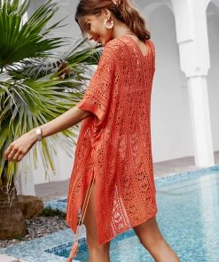 CUPSHE Carolyn V-neck Crochet Kaftan
