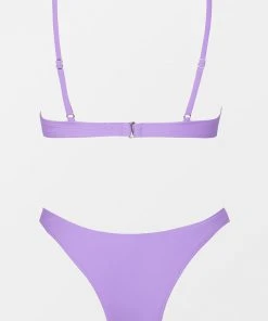CUPSHE Beach Party Solid Fixed Triangle And Ultra Cheeky Hipster Set