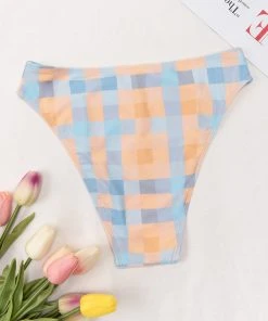 CUPSHE Jaida Checkered High Cut Bikini Bottom