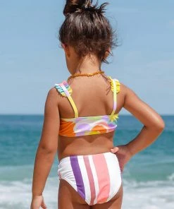 CUPSHE New In Bikinis ✨ Lanirescert Ruffled Strap Scenic Stripe Bikini Set