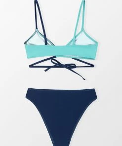 CUPSHE Swimwear UP TO 70% OFF Passion Wrap Bralette And V Hipster Bikini Set
