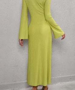 CUPSHE Green Dresses Nadine Plunge O-ring Maxi Cover Up