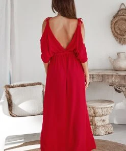 CUPSHE Iolanda Plunge Off-shoulder Dress