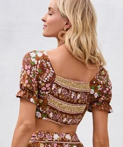 CUPSHE Harper Ditsy Cover Up Crop Top