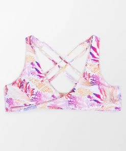 CUPSHE Swimwear UP TO 70% OFF Octavia Coral Print Twist Bikini Top