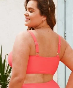 CUPSHE Swimwear BOGO 40% OFF Summer Of Love Square Neck Adjustable Wide Straps Plus Size Top