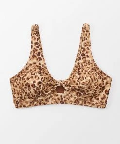 CUPSHE Josie Leopard Bowknot Plus Size Bikini Top Swimwear BOGO 40% OFF