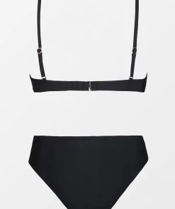 CUPSHE Paris Triangle Cup String Black Bikini