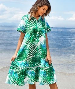 CUPSHE Alba Short Sleeve Shirt Collar Dress Dresses