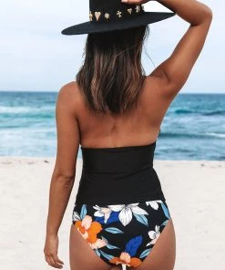 CUPSHE Seaside Holiday Scalloped Tankini And Hipster Bikini Set Swimwear BOGO 40% OFF