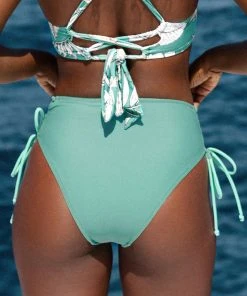 CUPSHE Bikinis Fiona Green Lace-up Bikini Bottom
