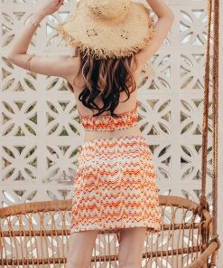 CUPSHE Alva Halter Neck Crop Top And Mini Length Skirt Set