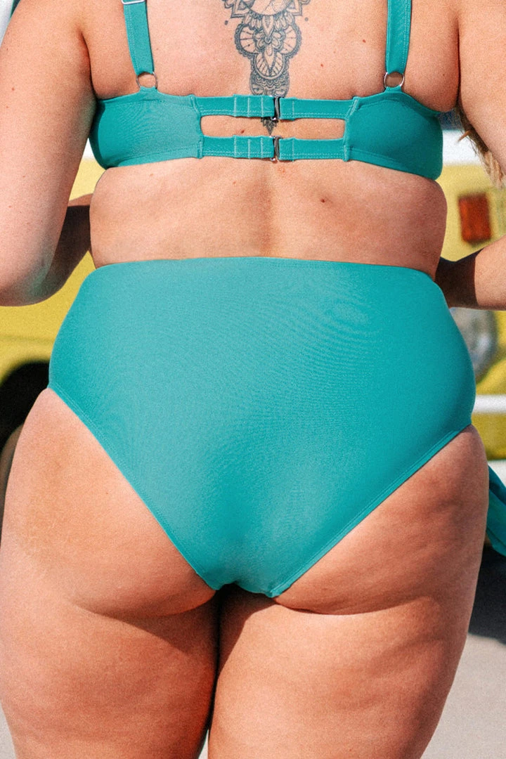 CUPSHE Swimwear UP TO 70% OFF Kristin Tie Front Plus Size Bikini Bottom