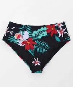 CUPSHE Swimwear UP TO 70% OFF Cecilia Floral High Waisted Plus Size Bikini Bottom