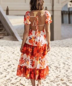 CUPSHE Lilac Dreams Bubble Sleeve Backless A-Shape Dress Dresses