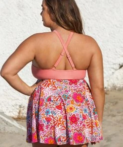 CUPSHE Floral Cutout Plus Size Tankini