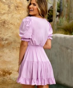 CUPSHE Island Escape Puff Sleeve Mini Dress Dresses