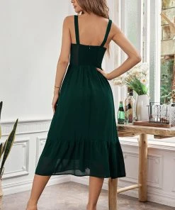 CUPSHE Leanna Zipper Fixed Straps Fitted Waisted A-Shape Dress Dresses