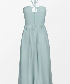 CUPSHE Oakleigh Green O-ring Halter Tea Length Dress Dresses