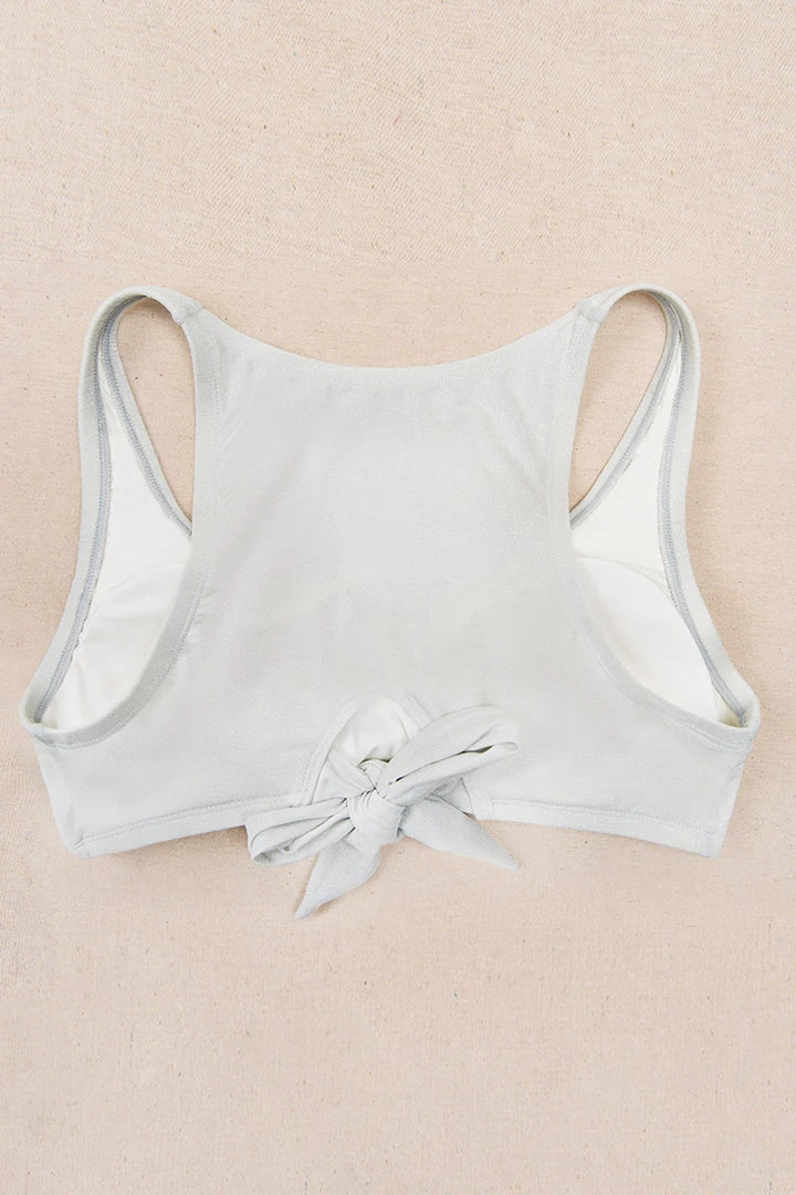 CUPSHE Madisen V-neck Cut Out Tie Plus Size Bikini Top Swimwear UP TO 70% OFF