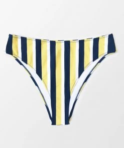 CUPSHE Michelle Striped Plus Size Bikini Bottom