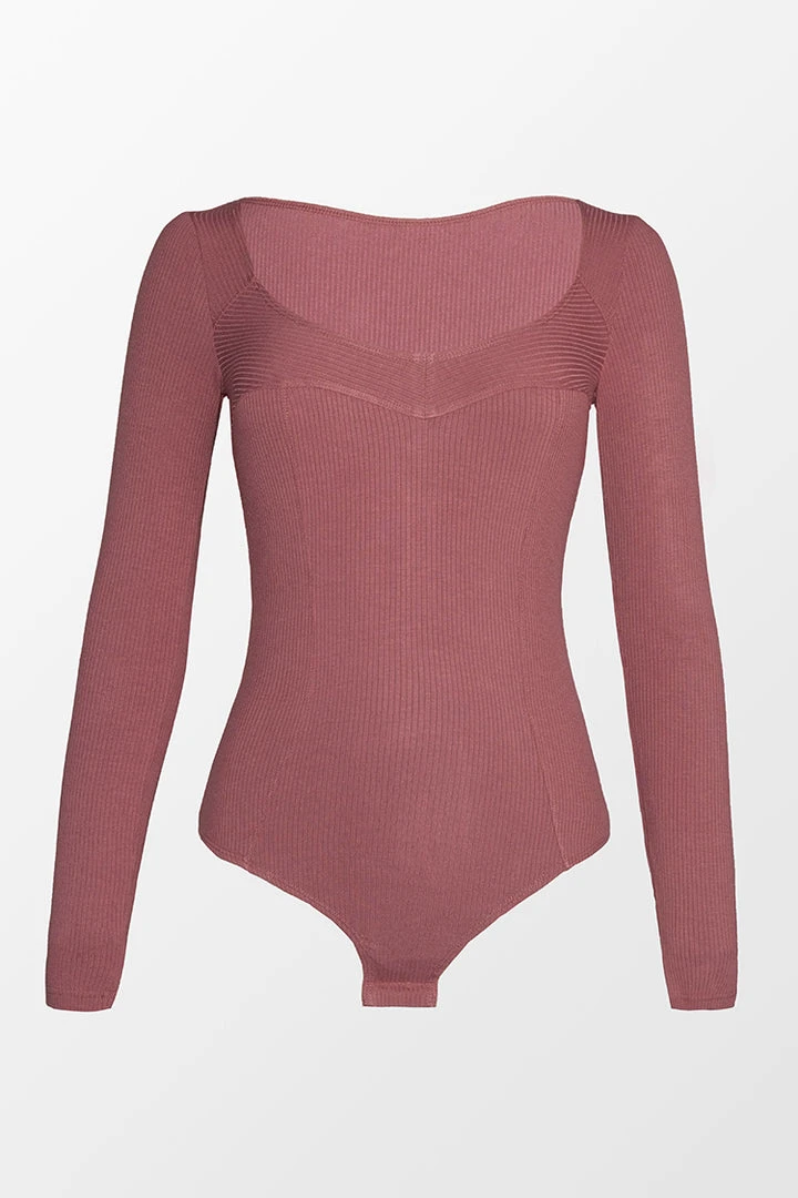 CUPSHE Eloise Rib Long Sleeve Bodysuit All Clothing