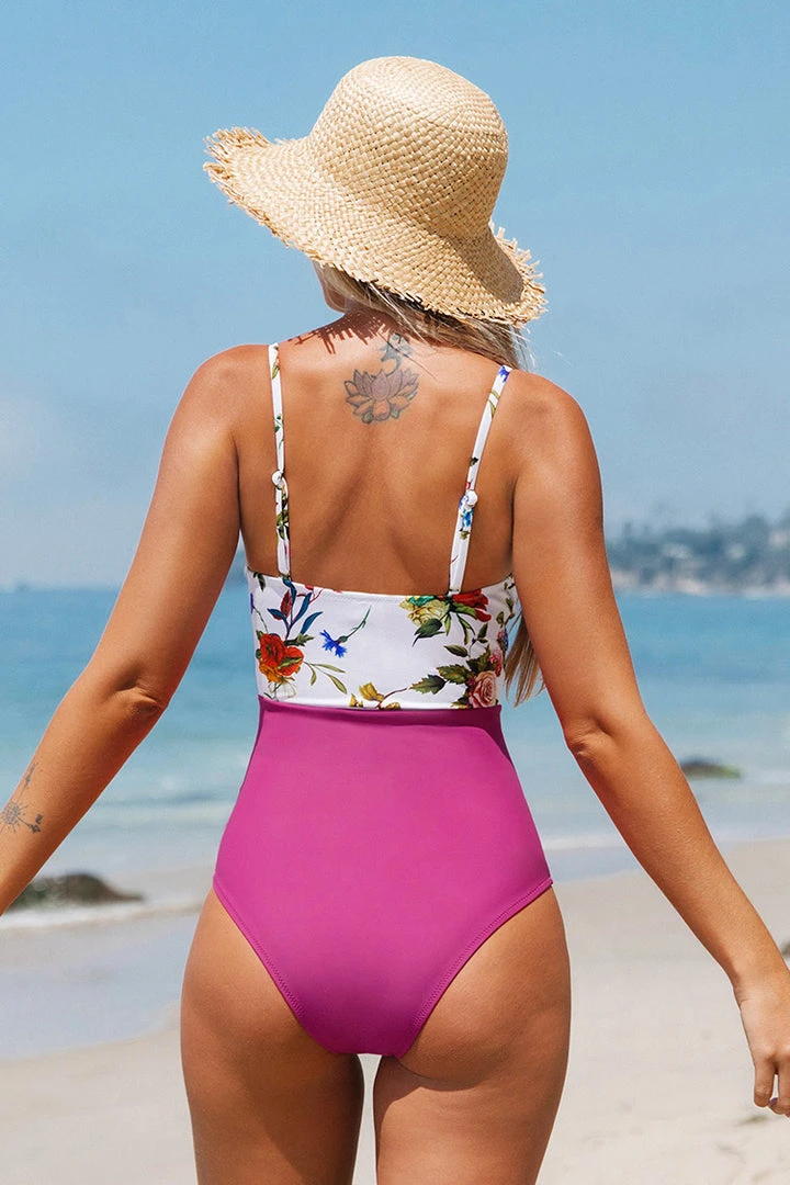 CUPSHE Mikaela Floral One Piece Swimsuit One Pieces