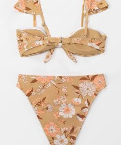 CUPSHE Alissa Floral Knot Front Bikini