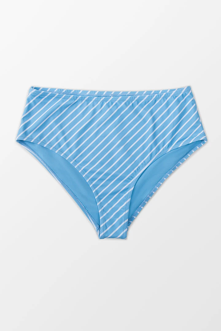 CUPSHE Swimwear UP TO 70% OFF Julie Blue Striped Plus Size Bikini Bottom