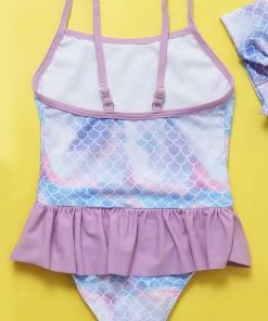 CUPSHE Iridescent Scale One Piece Swimsuit For Toddler Girls And Girls One Pieces