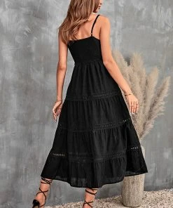 CUPSHE Joelle Maxi Cutout Lace Trims A-shape Dress