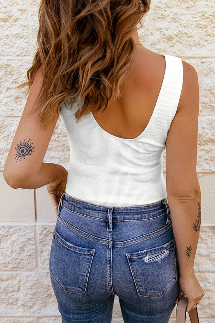 CUPSHE Antonella V-neck Lace Trims Ruching Top Beach Shirts & Tops