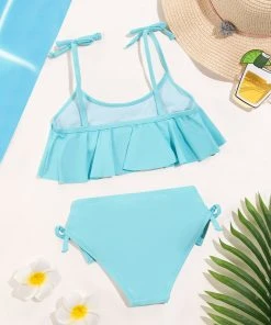 CUPSHE Luminescent Shoulder Tie And Side Tie Bikini Set
