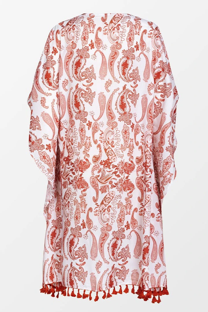 CUPSHE Cover Ups Katelin Paisley Front Open Split Cover Up