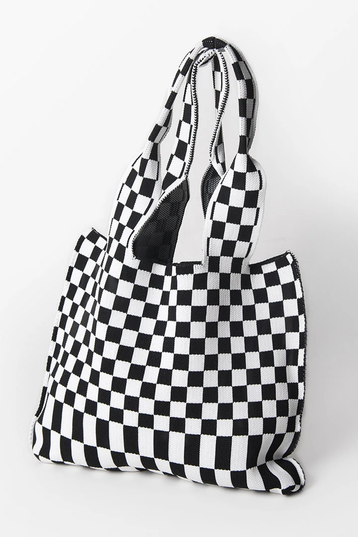 CUPSHE Accs & Clothing Cityscape Plaided Tote Bag