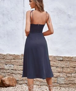 CUPSHE Aurianna Smocking Tie Thin Straps Dress Dresses