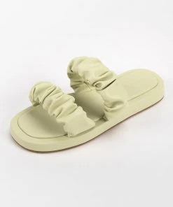 CUPSHE Accs & Clothing Daisy Jane Ruched Double Straps Slide Sandals