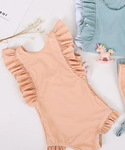 CUPSHE One Pieces Ruffled Trim One Piece Swimsuit For Toddler Girls And Girls