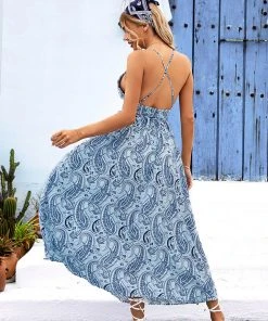 CUPSHE Dresses Aleta Thin Straps Paisley Wrap Dress