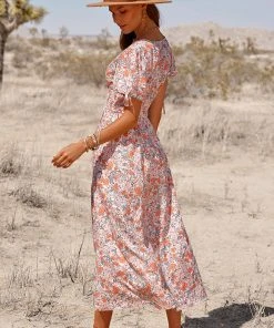 CUPSHE Charleigh Smocking Plunge A-shape Dress Dresses