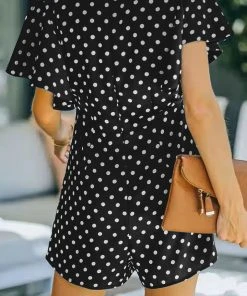 CUPSHE Accs & Clothing Lara Above-the-knee Fitted Dots Jumpsuit