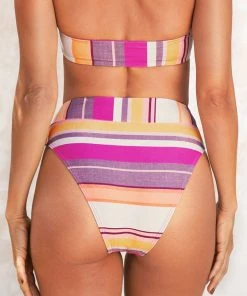 CUPSHE Nikita Striped Hipster Bikini Bottom Swimwear UP TO 70% OFF