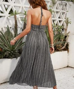 CUPSHE Dresses Palizzi Plunge Halter Neck Backless Dress