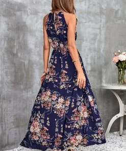 CUPSHE Dresses Hermine Halter Neck Elastic Waist Slip Dress