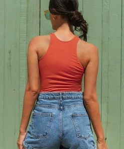 CUPSHE Carina Rib Twist Front Bodysuit