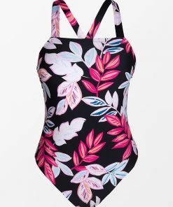 CUPSHE Summer Of Love Bandeau Back Tie Tummy Control Plus Size One Piece Swimwear BOGO 40% OFF